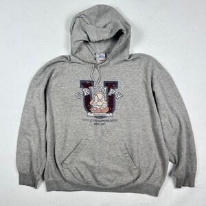 VTG Disneyland Resort Grumpy Hoodie Gray Dean of Mean Bad Mood Dudes Pullover XL